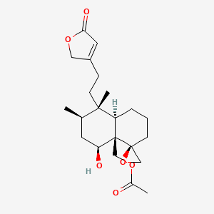 molecular formula C22H32O6 B1666733 Ajugarin II CAS No. 62640-06-6