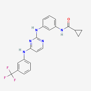 molecular formula C21H18F3N5O B1666738 Aurora kinase inhibitor-3 CAS No. 879127-16-9