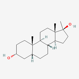 molecular formula C20H34O2 B1666757 Androstan-3,17-diol, 17-methyl-, (3alpha,5beta,17beta)- CAS No. 641-84-9