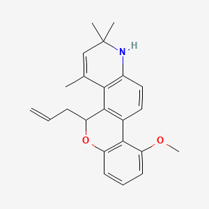 molecular formula C23H25NO2 B1666759 5-Allyl-2,2,4-trimethyl-10-methoxy-2,5-dihydro-1H-1-aza-6-oxachrysene CAS No. 239066-73-0