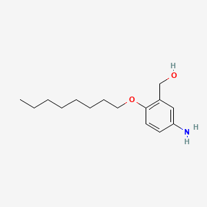 molecular formula C15H25NO2 B1666767 苯甲醇，5-氨基-2-(辛氧基)- CAS No. 5804-62-6