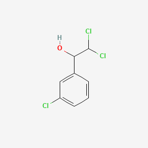 molecular formula C8H7Cl3O B1666772 苯甲醇，间氯-α-(二氯甲基)- CAS No. 27683-61-0