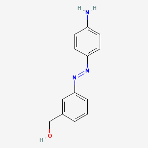 molecular formula C13H13N3O B1666774 BENZYL ALCOHOL, m-((p-AMINOPHENYL)AZO)- CAS No. 69321-18-2