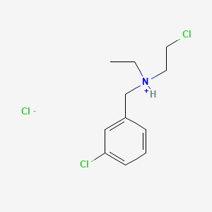 molecular formula C11H16Cl3N B1666775 2-chloroethyl-[(3-chlorophenyl)methyl]-ethylazanium;chloride CAS No. 63991-04-8