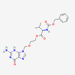 molecular formula C21H26N6O6 B1666783 苄氧羰基伐昔洛韦 CAS No. 124832-31-1