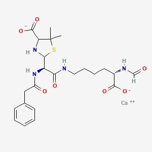 molecular formula C23H30CaN4O7S B1666793 苄青霉酰甲酰赖氨酸 CAS No. 38956-82-0