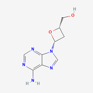 B1666816 9-((2R,4S)-4-(Hydroxymethyl)-2-oxetanyl)adenine CAS No. 126170-40-9