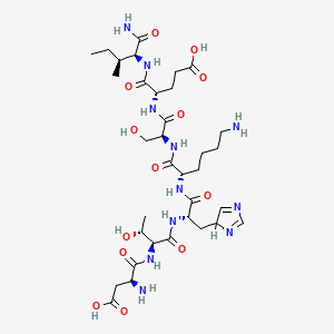 molecular formula C34H57N11O13 B1666817 白蛋白酰胺 CAS No. 134282-93-2