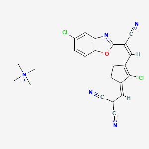 molecular formula C23H22Cl2N5O+ B1666818 白蛋白蓝670 CAS No. 140234-15-7