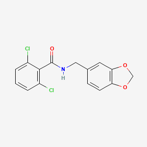 molecular formula C15H11Cl2NO3 B1666830 N-(1,3-benzodioxol-5-ylmethyl)-2,6-dichlorobenzamide CAS No. 349438-38-6
