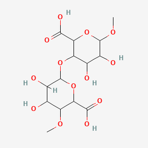 molecular formula (C6H11NO6)n<br>C14H22O13 B1666846 Kaltostat CAS No. 9005-32-7