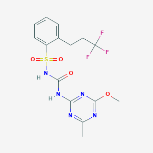 molecular formula C15H16F3N5O4S B166686 Prosulfuron CAS No. 94125-34-5