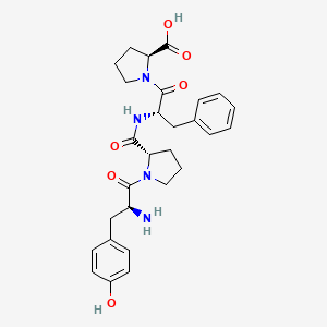 molecular formula C28H34N4O6 B1666862 Tyrosyl-prolyl-phenylalanyl-proline CAS No. 74171-19-0