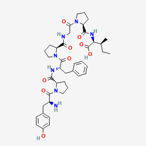 molecular formula C41H55N7O9 B1666864 酪氨酸-脯氨酸-苯丙氨酸-脯氨酸-甘氨酸-脯氨酸-异亮氨酸 CAS No. 72122-62-4
