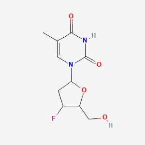 molecular formula C10H13FN2O4 B1666896 1-[4-Fluoro-5-(hydroxymethyl)oxolan-2-yl]-5-methylpyrimidine-2,4-dione CAS No. 25526-93-6