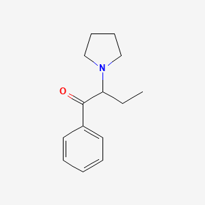 molecular formula C14H19NO B1666903 1-Phenyl-2-(pyrrolidin-1-yl)butan-1-one CAS No. 13415-82-2
