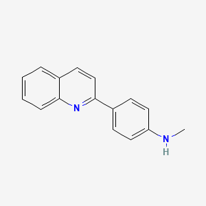 molecular formula C16H14N2 B1666937 Benzenamine, N-methyl-4-(2-quinolinyl)- CAS No. 682763-67-3