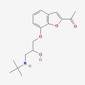 molecular formula C17H23NO4 B1666940 2-Acetyl-7-(2-hydroxy-3-tert-butylaminopropoxy)benzofuran CAS No. 39543-80-1