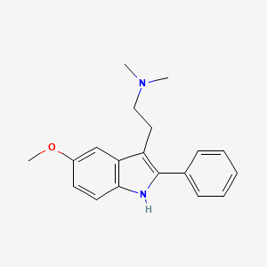 molecular formula C19H22N2O B1666944 1H-Indole-3-ethanamine, 5-methoxy-N,N-dimethyl-2-phenyl- CAS No. 17375-63-2