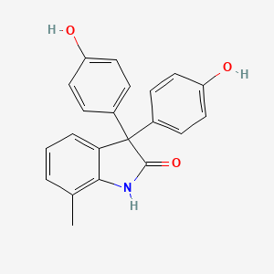 molecular formula C21H17NO3 B1666949 3,3-bis(4-hydroxyphenyl)-7-methyl-1,3-dihydro-2H-indol-2-one CAS No. 56632-39-4