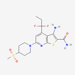 molecular formula C17H22F2N4O3S2 B1666958 BI605906 