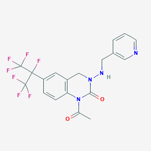 molecular formula C19H15F7N4O2 B166700 Pyrifluquinazon CAS No. 337458-27-2