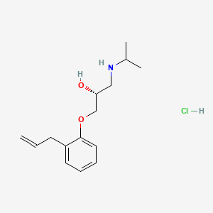 molecular formula C15H24ClNO2 B1667000 Alprenolol hydrochloride, (R)- CAS No. 15020-61-8