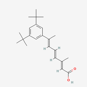 molecular formula C23H32O2 B1667003 7-(3,5-Ditert-butylphenyl)-3-methylocta-2,4,6-trienoic acid CAS No. 178600-20-9