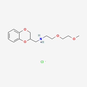 molecular formula C14H22ClNO4 B1667018 N-(2,3-dihydro-1,4-benzodioxin-3-ylmethyl)-2-(2-methoxyethoxy)ethanamine;hydrochloride CAS No. 1617-99-8
