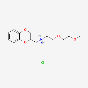 molecular formula C14H22ClNO4 B1667018 Ambenoxan hydrochloride CAS No. 1617-99-8