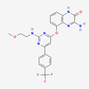 molecular formula C22H19F3N6O3 B1667030 TRPV1 antagonist 9 CAS No. 939040-79-6