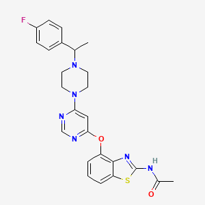 molecular formula C25H25FN6O2S B1667038 Amg-628 CAS No. 862269-73-6