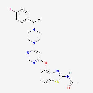 molecular formula C25H25FN6O2S B1667040 (S)-AMG-628 CAS No. 862269-92-9