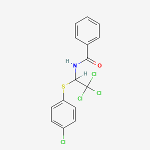 molecular formula C15H11Cl4NOS B1667044 N-[2,2,2-trichloro-1-(4-chlorophenyl)sulfanylethyl]benzamide CAS No. 118215-82-0