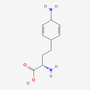 molecular formula C10H16N2O2 B1667051 (2s)-2-Amino-4-(4-aminocyclohexa-2,5-dien-1-yl)butanoic acid CAS No. 53696-70-1