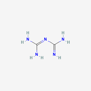 molecular formula C2H7N5 B1667054 1-carbamimidoylguanidine CAS No. 56-03-1