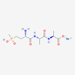 B1667066 sodium;(2S)-2-[[(2S)-2-[[(2S)-2-amino-4-[hydroxy(methyl)phosphoryl]butanoyl]amino]propanoyl]amino]propanoate CAS No. 71048-99-2