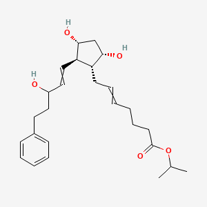 molecular formula C26H38O5 B1667077 Propan-2-yl 7-[(1R,2R,3R,5S)-3,5-dihydroxy-2-(3-hydroxy-5-phenylpent-1-enyl)cyclopentyl]hept-5-enoate CAS No. 130273-87-9