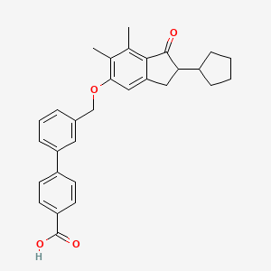molecular formula C30H30O4 B1667082 Biphenylindanone A CAS No. 866823-73-6