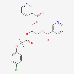 molecular formula C25H22ClN2O9 B1667087 Binifibrate CAS No. 69047-39-8