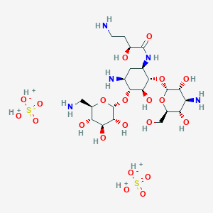 molecular formula C22H47N5O21S2 B1667094 Amikacin Sulfate CAS No. 39831-55-5
