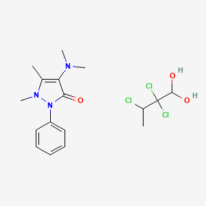 molecular formula C17H24Cl3N3O3 B1667106 Aminopyrine butylchloral hydrate CAS No. 3963-81-3