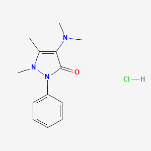 molecular formula C13H18ClN3O B1667107 Aminopyrine hydrochloride CAS No. 6170-29-2