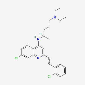 molecular formula C26H31Cl2N3 B1667108 4-N-[7-chloro-2-[2-(2-chlorophenyl)ethenyl]quinolin-4-yl]-1-N,1-N-diethylpentane-1,4-diamine CAS No. 10023-54-8
