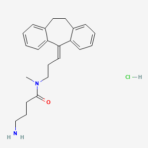 Butanamide, 4-amino-N-(3-(10,11-dihydro-5H-dibenzo(a,d)cyclohepten-5-ylidene)propyl)-N-methyl-, hydrochloride (1:1)