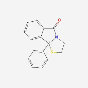 molecular formula C16H13NOS B1667141 Thiazolo(2,3-a)isoindol-5(9bH)-one, 2,3-dihydro-9b-phenyl- CAS No. 5218-08-6