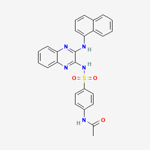 N-[4-[[3-(naphthalen-1-ylamino)quinoxalin-2-yl]sulfamoyl]phenyl]acetamide