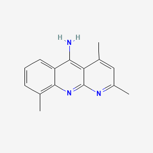 molecular formula C15H15N3 B1667146 2,4,9-Trimethylbenzo[b][1,8]naphthyridin-5-amine CAS No. 510721-85-4