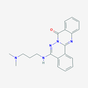 molecular formula C20H21N5O B1667147 5-[3-(Dimethylamino)propylamino]quinazolino[2,3-a]phthalazin-8-one CAS No. 379247-14-0