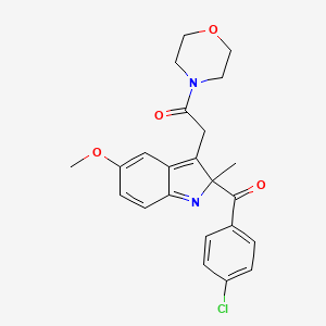 molecular formula C23H23ClN2O4 B1667150 2-(1-(4-Chlorobenzoyl)-5-methoxy-2-methyl-1H-indol-3-yl)-1-morpholinoethanone CAS No. 2854-32-2